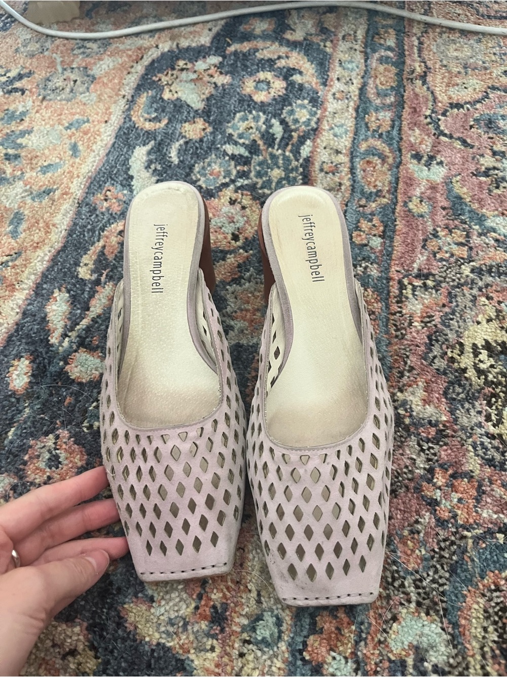 Jeffrey Campbell  Leather Mule  Square Toe Size 9